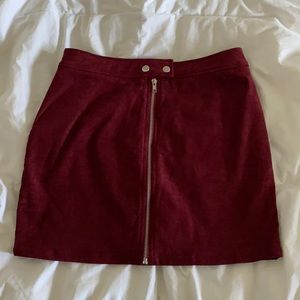 Kendall & Kylie Velvet Skirt